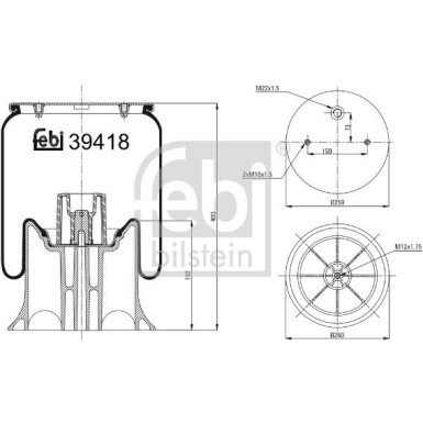 FEBI BILSTEIN Luftfeder 39418