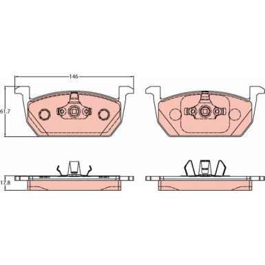 Bremsklötze VA SEAT Leon 13 GDB2159 Bremsklötze VA SEAT Leon 13 GDB2159