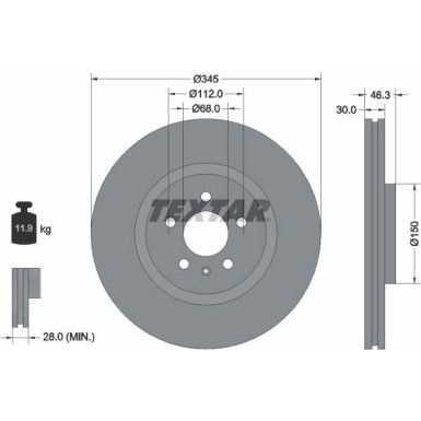 BREMSSCHEIBE AUDI P. A4 4,2 QUATTRO 03-08345 X 30 PRO 92143903