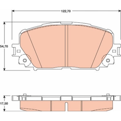 Bremsklötze VA TOYOTA Yaris 06 GDB3460 Bremsklötze VA TOYOTA Yaris 06 GDB3460