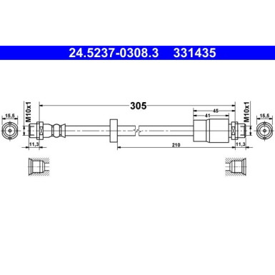 Bremsschlauch 24.5237-0308.3