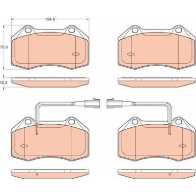 Bremsklötze VA FIAT PUNTO EVO 08-12 GDB2045 Bremsklötze VA FIAT PUNTO EVO 08-12 GDB2045
