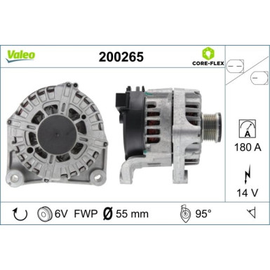 VALEO Generator 200265 VALEO CORE-FLEX VALEO Generator 200265 VALEO CORE-FLEX
