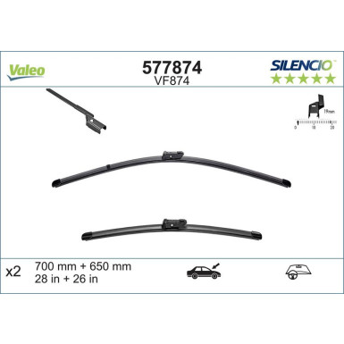 VM874 VALEO Silencio X.TRM Wischer 577874 VM874 VALEO Silencio X.TRM Wischer 577874