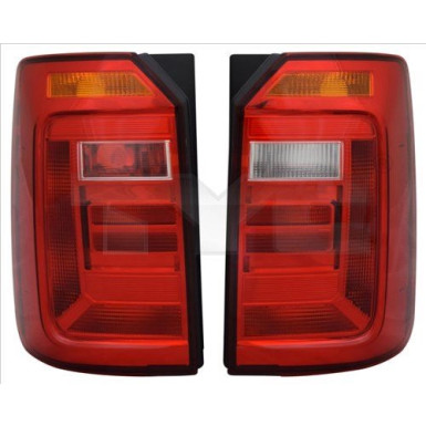 Heckleuchte R O K-PLATTE ROT/GELB/WEISS VW CADDY IV HECKKLAPPE 5,15-8,20 11-12971-01-2