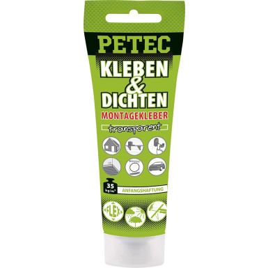 Petec Kleben & Dichten Ecoline Transparent 80ml 94170 Petec Kleben & Dichten Ecoline Transparent 80ml 94170