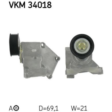 Spannrolle Multi-V VKM 34018 Spannrolle Multi-V VKM 34018