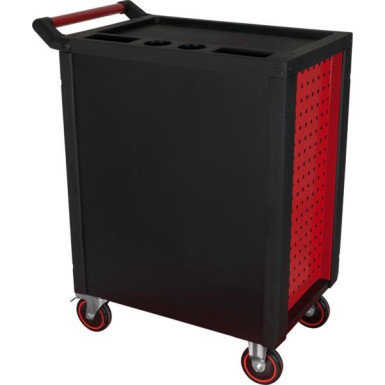 KS TOOLS RACINGline Werkstattwagen mit 7 Schubladen und 215-teiligem Werkzeugset Premium, SCHWARZ/ROT 826.7215