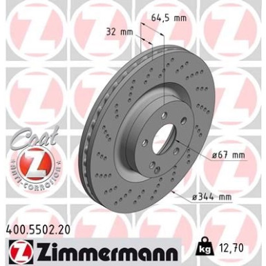 15 481 192 Bremsscheibe VA 400.5502.20 15 481 192 Bremsscheibe VA 400.5502.20