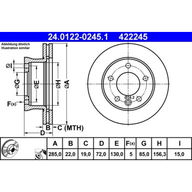 Bremsscheibe Db P. Sprinter 95-06 24.0122-0245.1