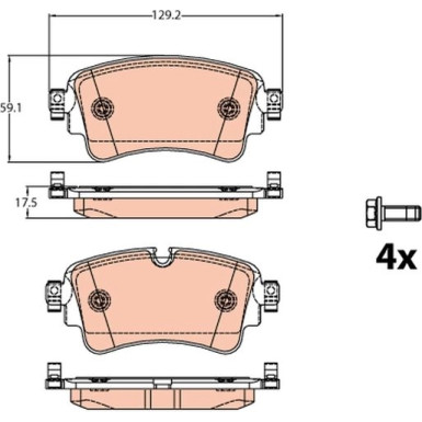 Bremsklötze HA AUDI A4,Q7 15 GDB2132