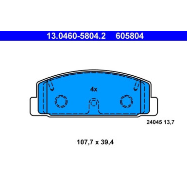 Bremsbelagsatz Mazda T. 323/626/6 98 13.0460-5804.2