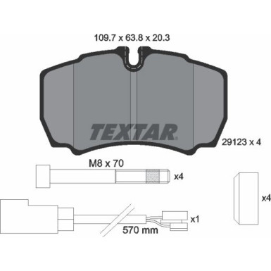Bremsbelagsatz Ford T. Transit06 – Zulässiges Gesamtgewicht Über 3,5 T 2912307 Bremsbelagsatz Ford T. Transit06 – Zulässiges Gesamtgewicht Über 3,5 T 2912307