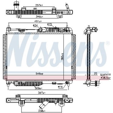 Wasserkühler PKW 606661