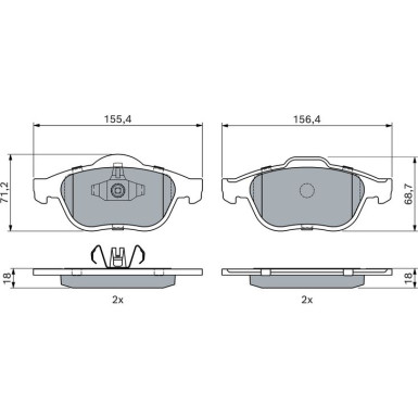 Bremsklötze VA RENAULT Scenic 03-10 0 986 424 443 Bremsklötze VA RENAULT Scenic 03-10 0 986 424 443