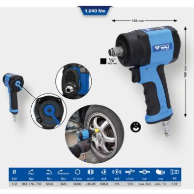 KS TOOLS Schlagschrauber (Druckluft) BT160400 KS TOOLS Schlagschrauber (Druckluft) BT160400