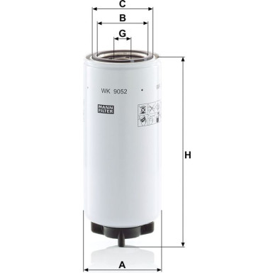 Mann & Hummel Industriefilter WK 9052 x Mann & Hummel Industriefilter WK 9052 x