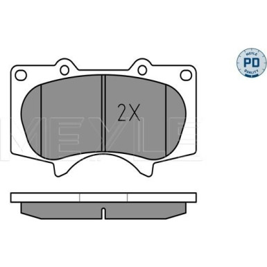 Bremsbelagsatz Toyota P. Land Cruiser 03-/Pajero 07 MEYLE-PD: Advanced performance and design 025 240 2417/PD