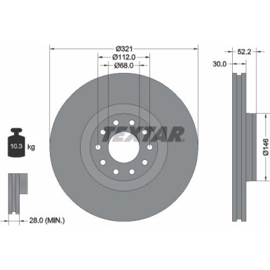 Bremsscheibe Audi P. S6 98 PRO 92154703