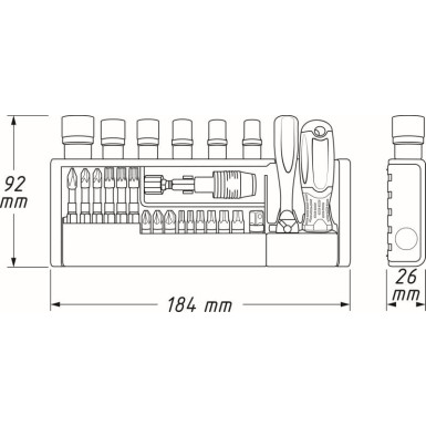 HAZET Set, Schraubendreher-Einsatz (Bits) 2300SH-1 HAZET Set, Schraubendreher-Einsatz (Bits) 2300SH-1