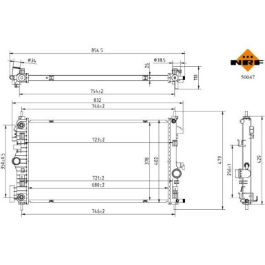 Kühler, Motorkühlung 50047