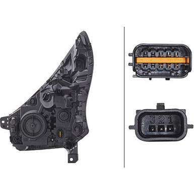 SCHEINWERFER R H4 HELLA RENAULT TRAFIC 5,14 1EE 011 410-421