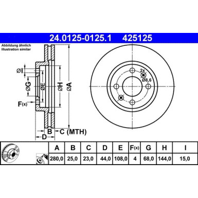 Bremsscheibe 24.0125-0125.1