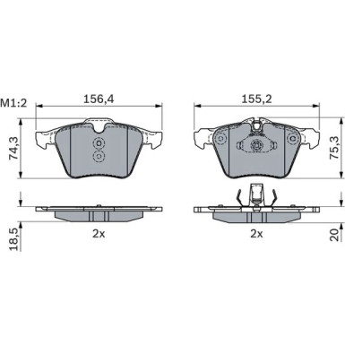 Bremsbelag 0 986 424 125 Bremsbelag 0 986 424 125
