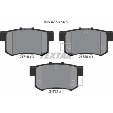 Bremsbelagsatz Honda T. Accord -98-/Prelude 96-/Legend/Civic 97-/Suzuki/Rover 600 Q+ 2171901 Bremsbelagsatz Honda T. Accord -98-/Prelude 96-/Legend/Civic 97-/Suzuki/Rover 600 Q+ 2171901