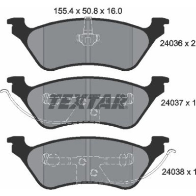 Bremsbelagsatz Chrysler T. Voyager 00 2403601 Bremsbelagsatz Chrysler T. Voyager 00 2403601