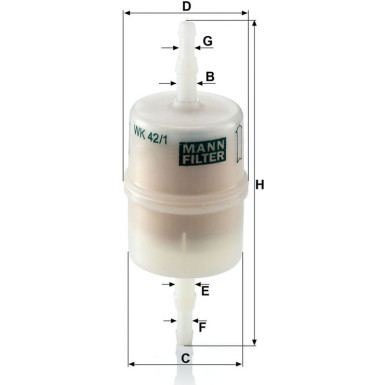 Mann & Hummel Kraftstofffilter PKW WK 42/1