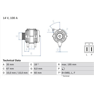 Lichtmaschine 0 986 081 150