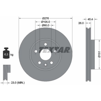 Bremsscheibe Opel P. Astra K 1.0-1.6 15 92277103 Bremsscheibe Opel P. Astra K 1.0-1.6 15 92277103