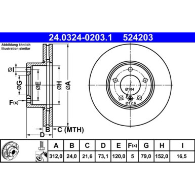 Bremsscheibe PowerDisc 24.0324-0203.1 Bremsscheibe PowerDisc 24.0324-0203.1
