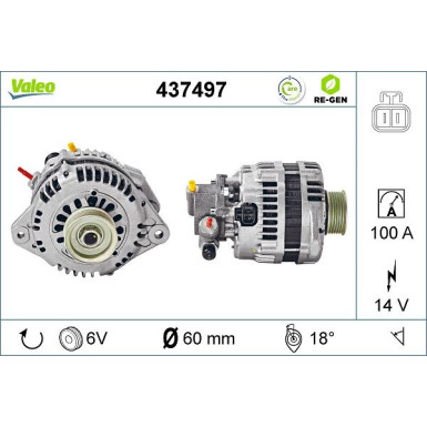 VALEO Generator 437497 VALEO RE-GEN AT VALEO Generator 437497 VALEO RE-GEN AT