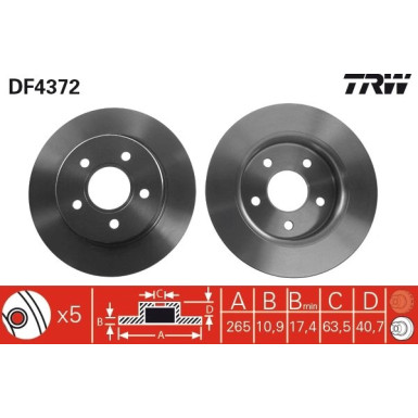 Bremsscheibe Ford T. Focus DF4372 Bremsscheibe Ford T. Focus DF4372