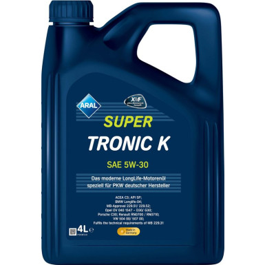 Aral SuperTronic K 5W-30 4L 15DBCD Aral SuperTronic K 5W-30 4L 15DBCD