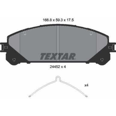 Bremsbelagsatz Lexus P. Rx 09-/Rav 4 12 2445201