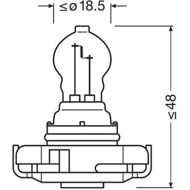 PS19W OSRAM Faltschachtel 12V 19W PG20-1 ORIGINAL 5201