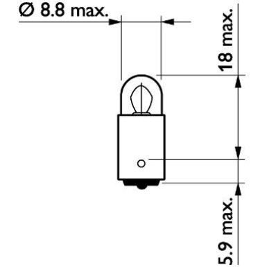 T2W 24V.2W.BA9s Lampe 13913CP
