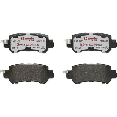 BREMBO Bremsklötze HA P 49 047X BREMBO Bremsklötze HA P 49 047X