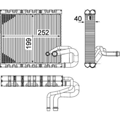 Verdampfer, Klimaanlage AE 106 000P