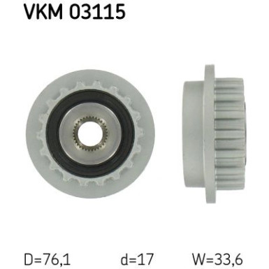 SKF Generatorfreilauf VKM 03115 SKF Generatorfreilauf VKM 03115