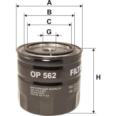 FILTRON Ölfilter OP562 FILTRON Ölfilter OP562