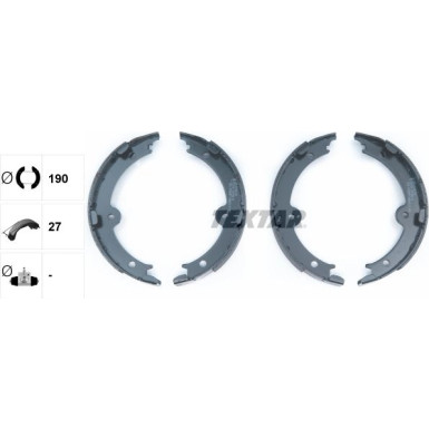 Handbremsbacken Lexus Gs/Is 05- 190X27 91074000
