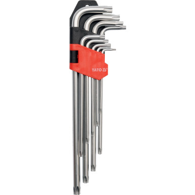 Torx-Stiftschlüsselsatz 9Tlg. T10 - T50 Lang Cr-V YT-0512 Torx-Stiftschlüsselsatz 9Tlg. T10 - T50 Lang Cr-V YT-0512