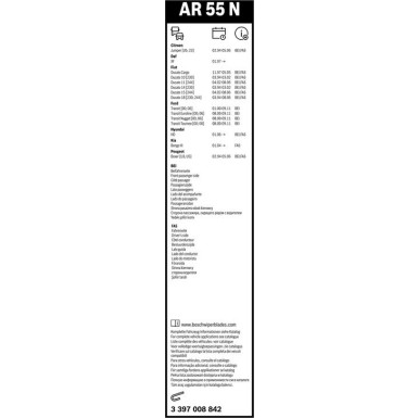 Bosch Scheibenwischer Aerotwin AR55N BOSCH AeroTwin 3397008842 Bosch Scheibenwischer Aerotwin AR55N BOSCH AeroTwin 3397008842