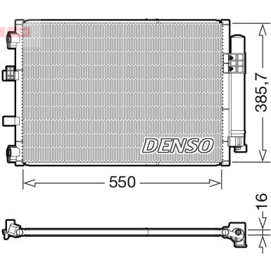 DENSO Kondensator, Klimaanlage DCN10043