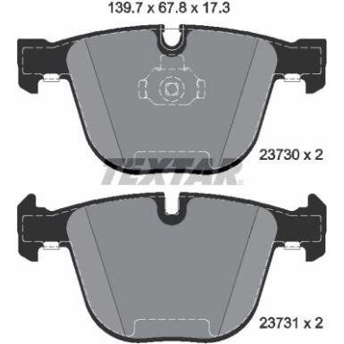 Bremsbelagsatz Bmw T. E60/61 03-/E70/71 08 2373001