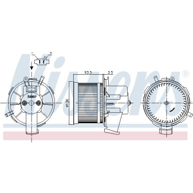 Innenraumgebläse Fiat 500 07 87301